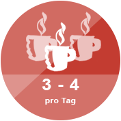 3 - 4 pro Tag